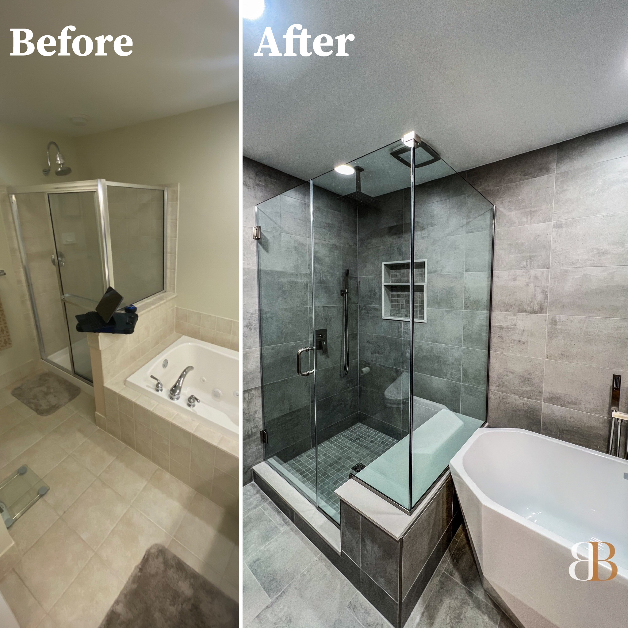 Modern bathroom remodel in Doylestown by B&B Associates Creations — photo 3